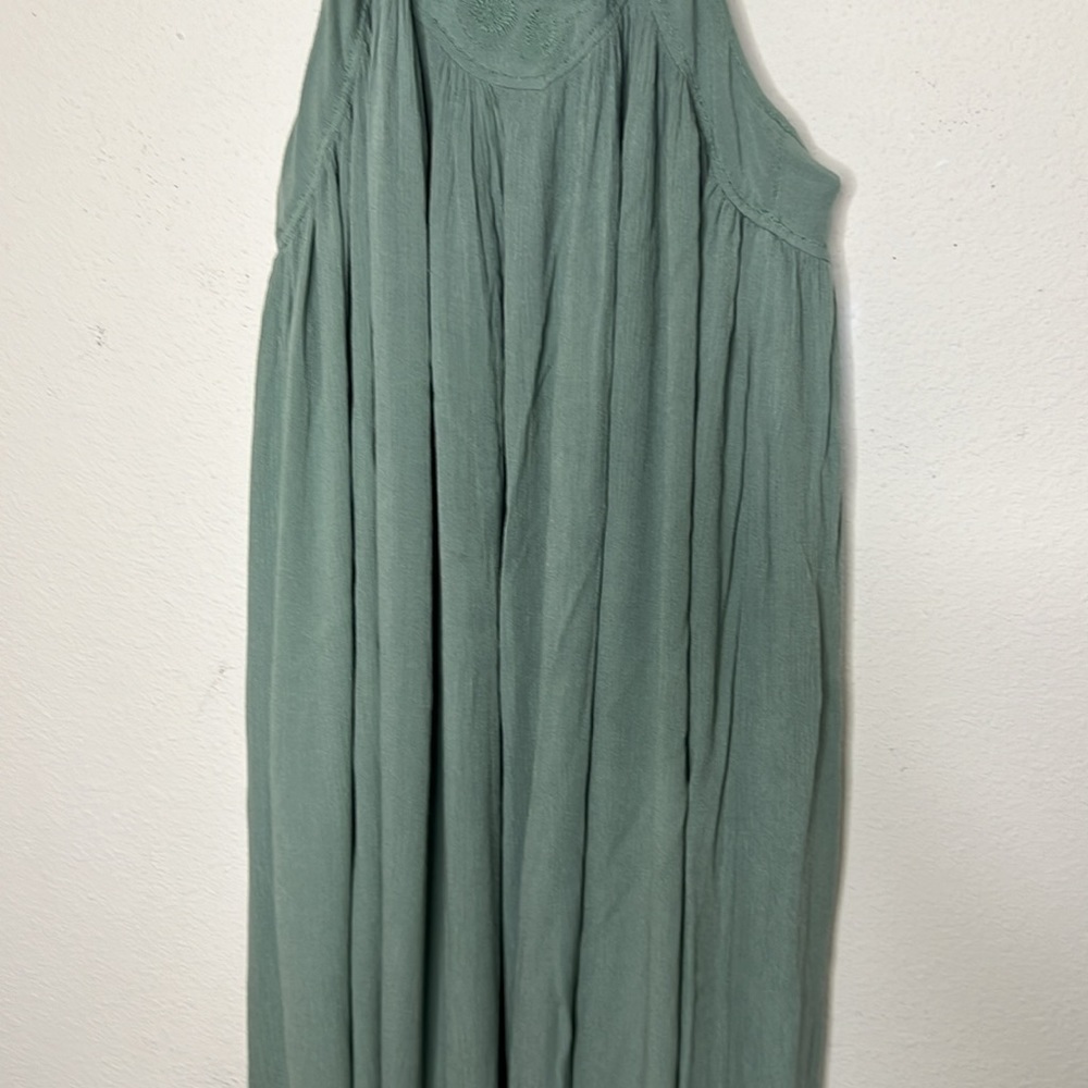 Free People Sage Green Embroidered Maxi Dress - Picture 5 of 7